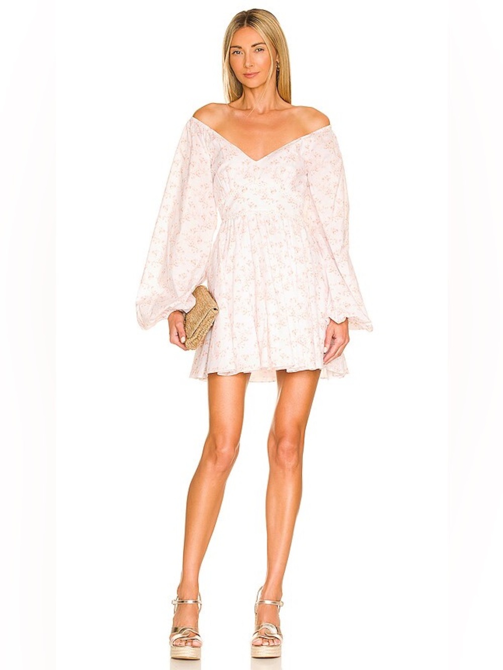 NWT CAROLINE CONSTAS Blakely Floral Cotton Mini Dress